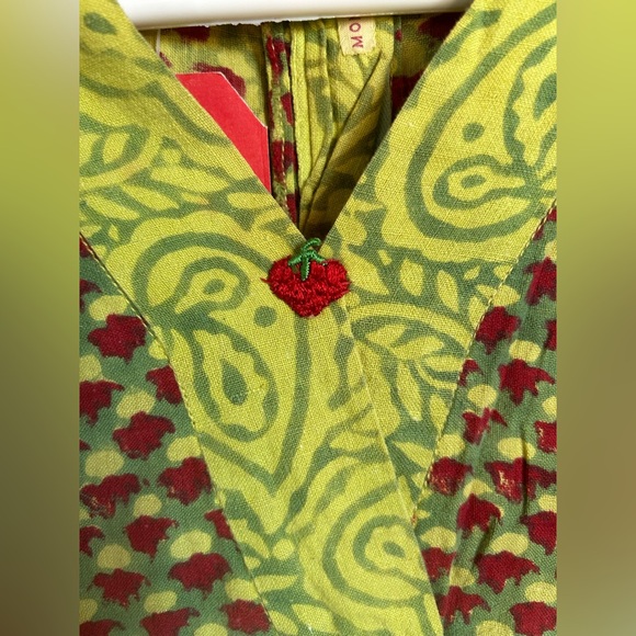 Vintage 70s Hippie Boho Indian Cotton Paisley Blockprint Tunic Dress Size XS - Picture 5 of 11